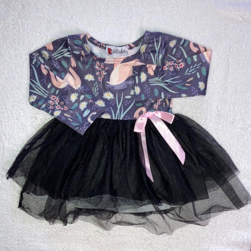 Wellie Kate pink swan tutu dress 18/24m